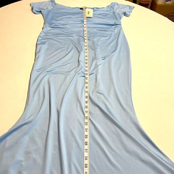 Molliya Powder Blue Long Gown MEDIUM NWT - Picture 10 of 14